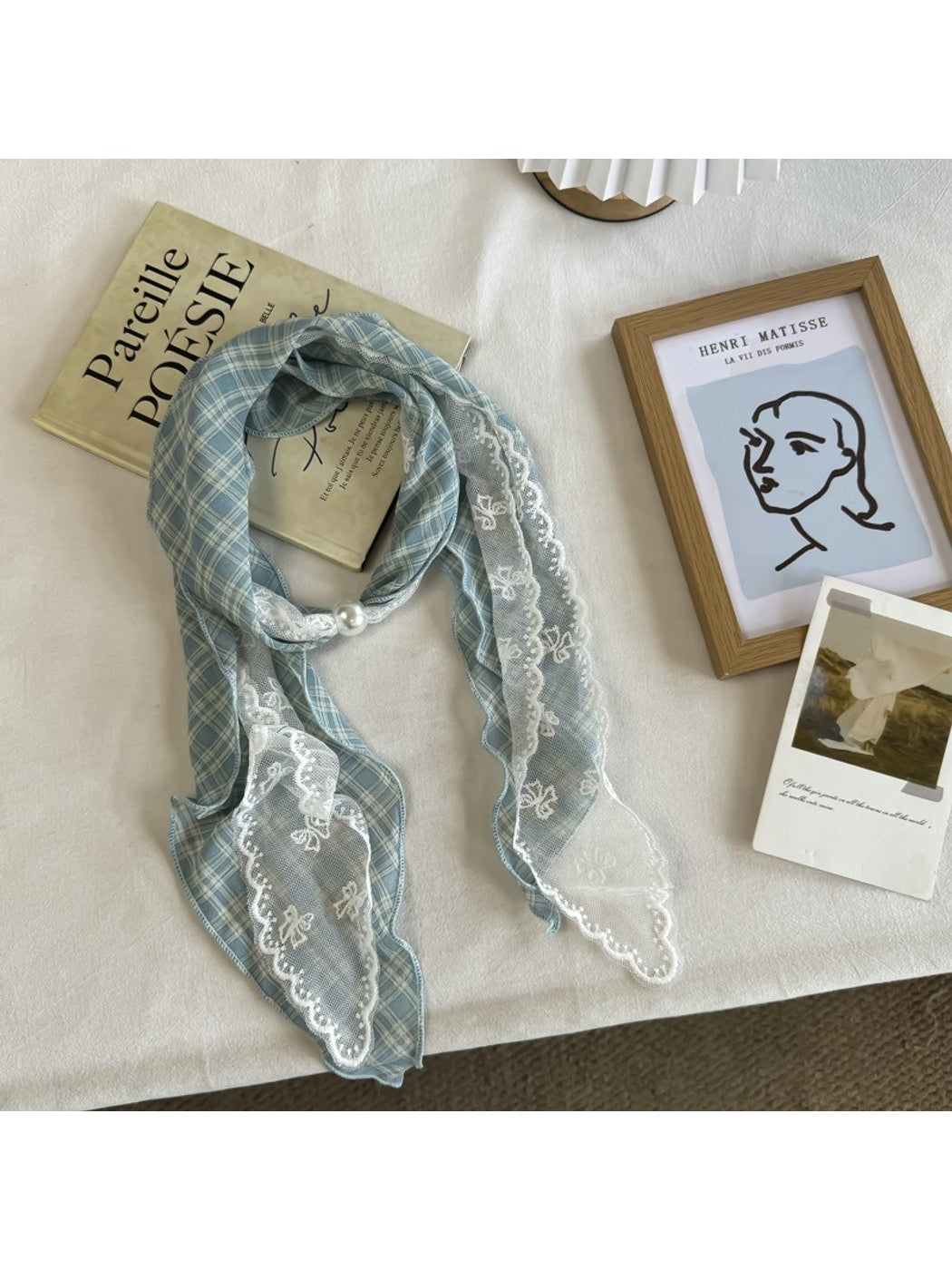 Scarvii - Plaid Lace Fresh Styling Scarf