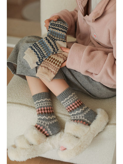 Rufia - Winter Heritage Knit Crew Socks