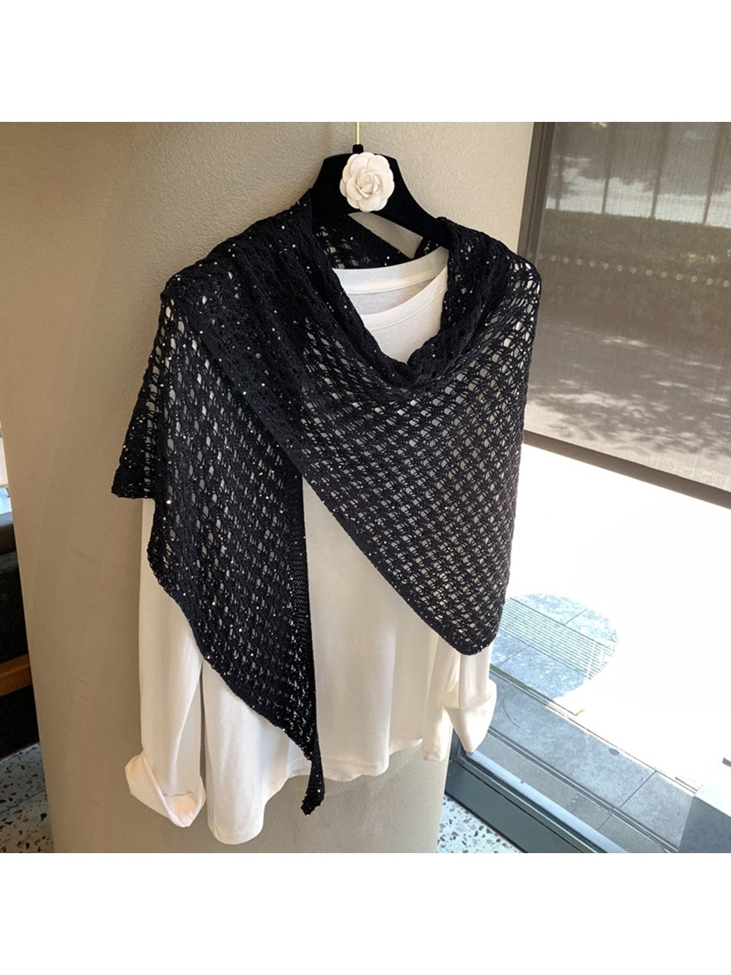 Scarvii - Elegant Sheer-Look Drape Shawl Scarf