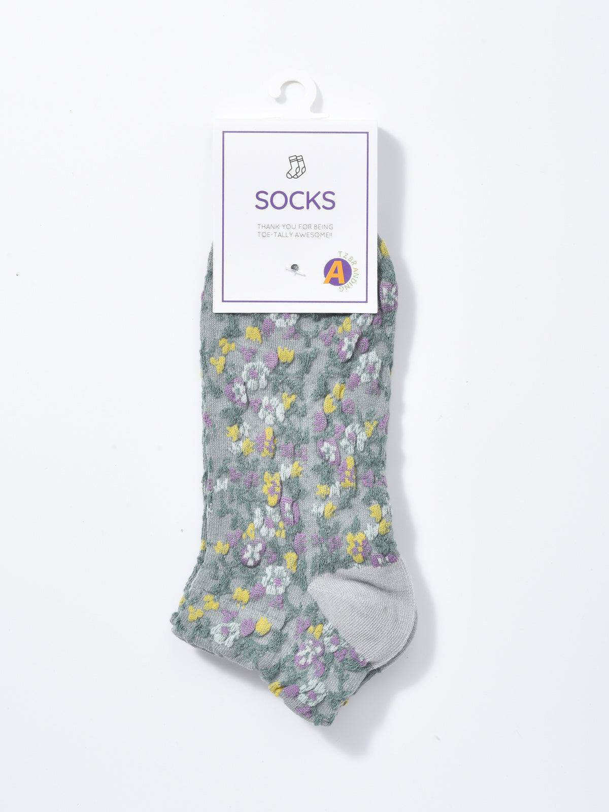 Rufia - 3D Vintage Floral Ankle Socks