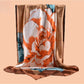 Scarvii - Square Scarf with Elegant Camellia Print