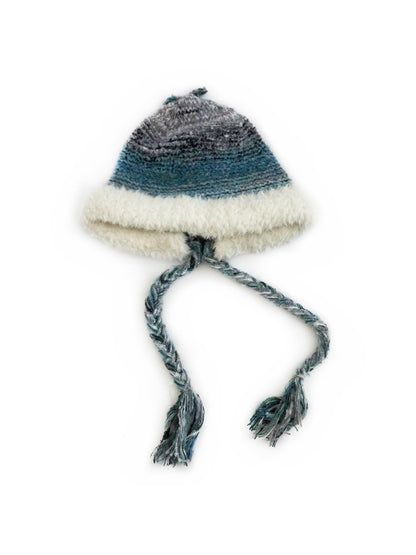 Haila - Rainbow Colorblock Knit Earflap Beanie