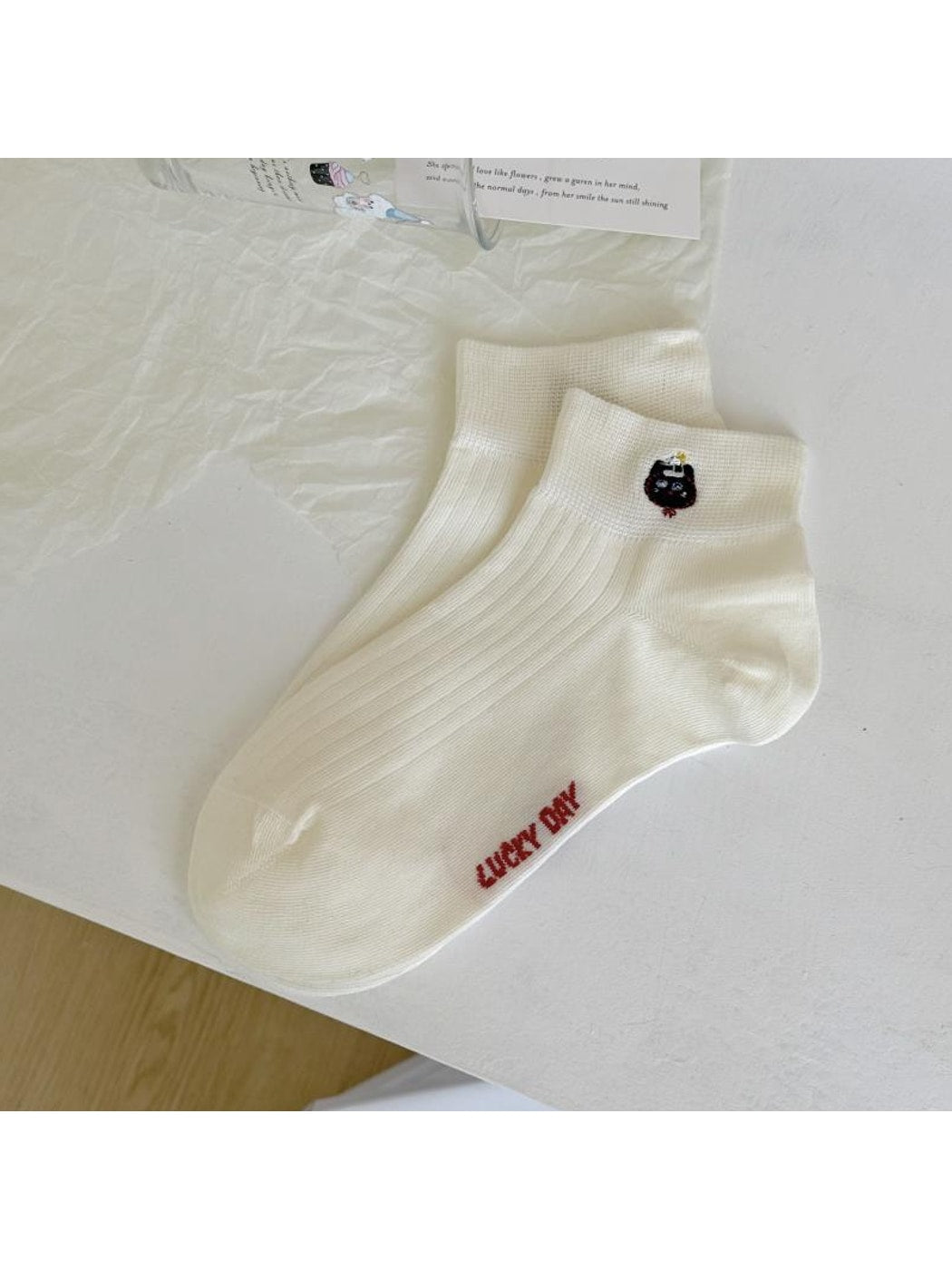 Rufia - Cute Cat Stripe Pattern Ankle Socks