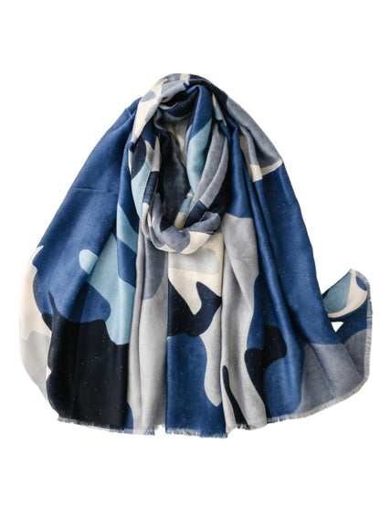 Scarvii - Abstract Art Scarf with Gold Foil & Glitter