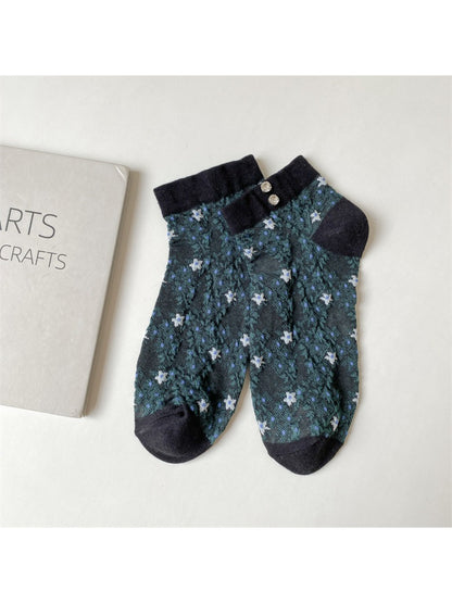 Rufia - Vintage Lace Blossom Ankle Socks