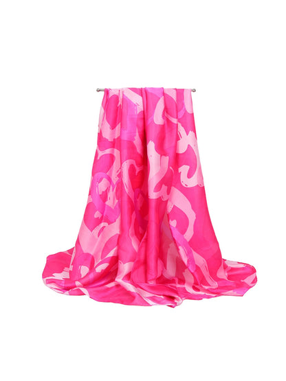 Scarvii - Abstract Watercolor Heart Print Scarf
