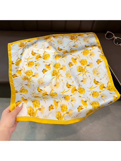Scarvii - Watercolor Print Square Scarf for Everyday Styling