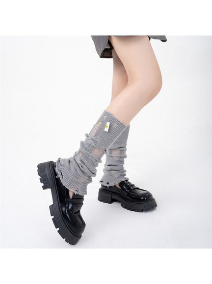 Cozyra - Ribbed Cutout Leg Warmers