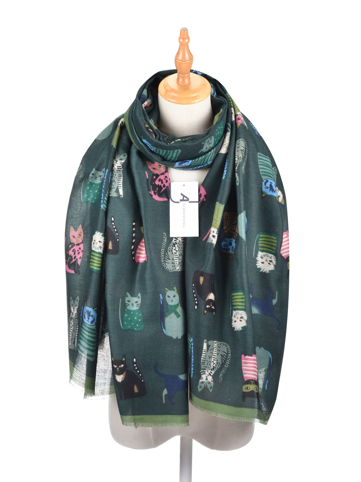 Scarvii - Cute Cartoon Cat Pattern Scarf