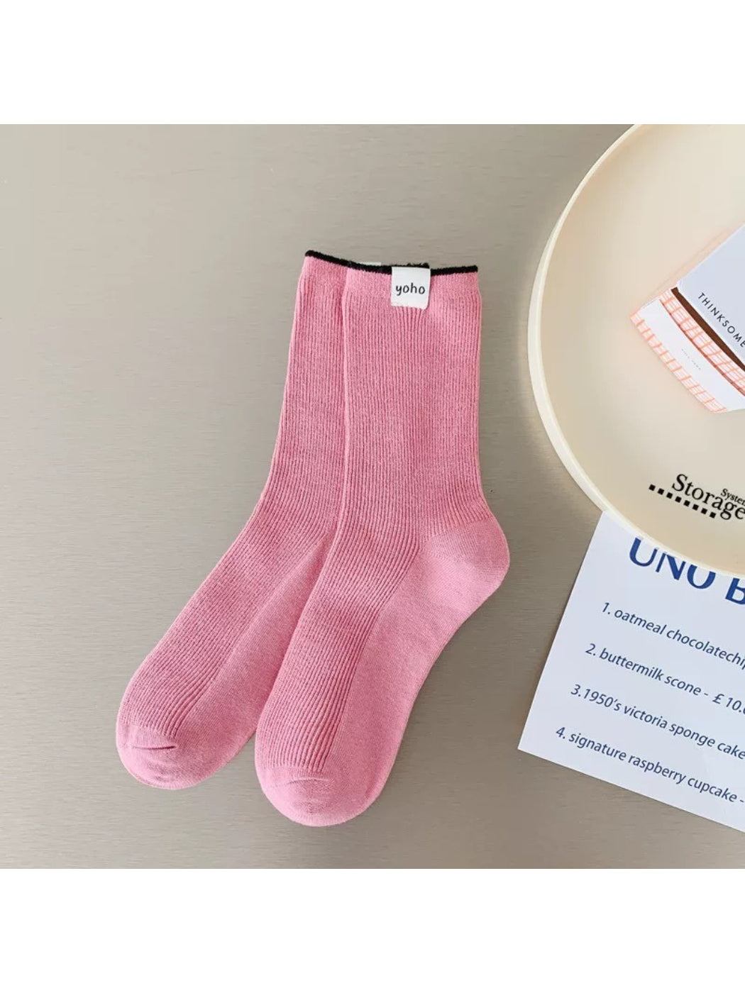 Rufia - Pastel Contrast Ribbed Crew Socks product image 5