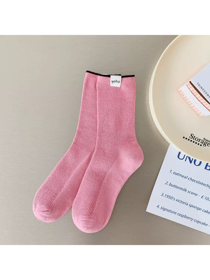 Rufia - Pastel Contrast Ribbed Crew Socks product image 5