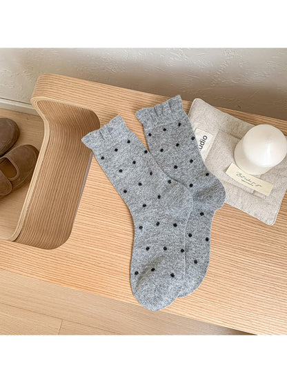 Rufia - Soft Polka Dot Crew Socks
