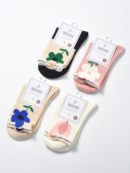 Rufia - Color Pop Flower Crew Socks