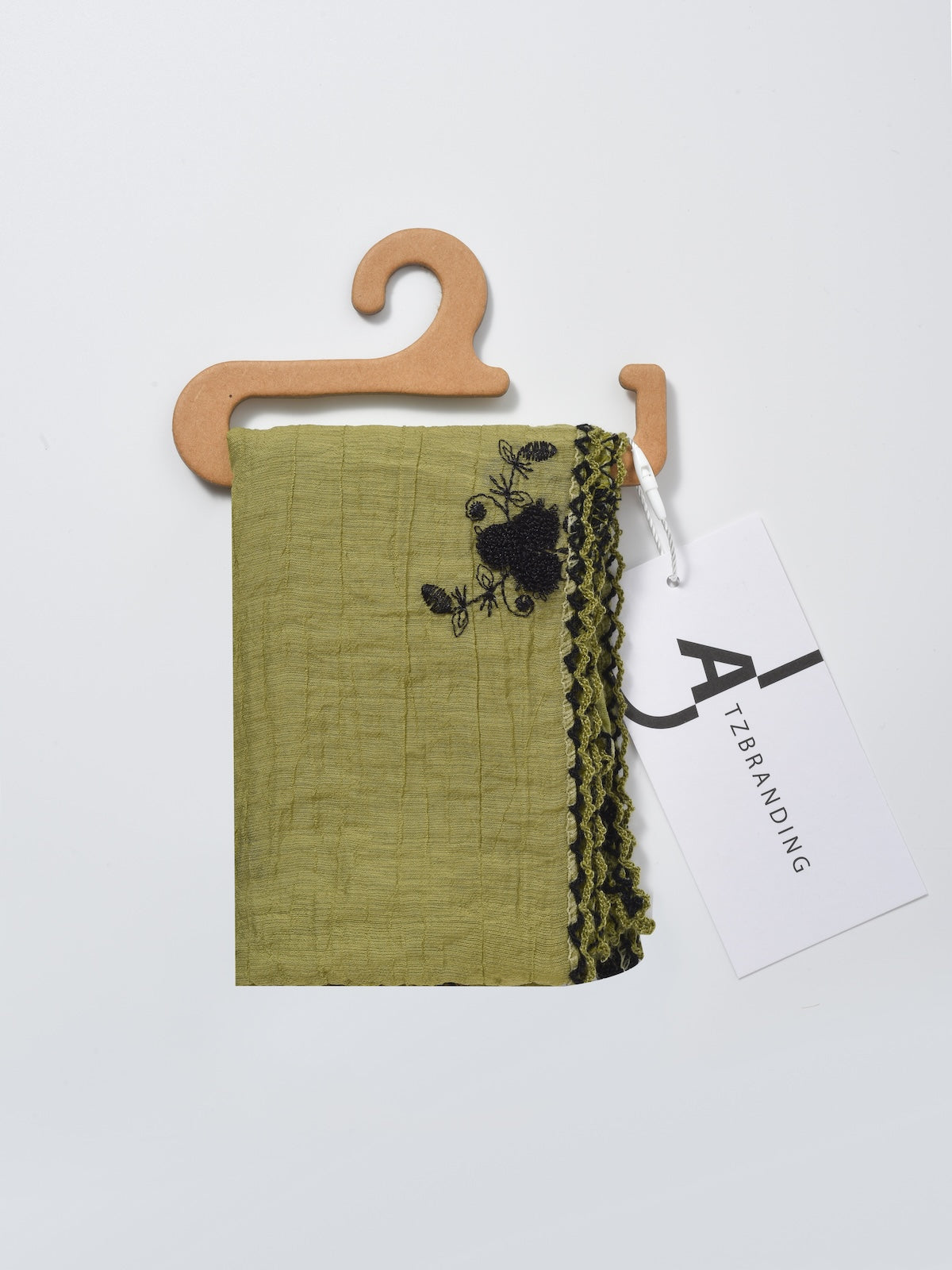 Scarvii Soft Botanical Print Triangle Scarf