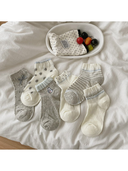 Rufia - Playful Mixed Pattern Ankle Socks