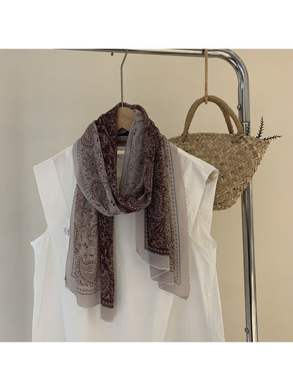 Scarvii - Paisley Pattern Crinkle Scarf