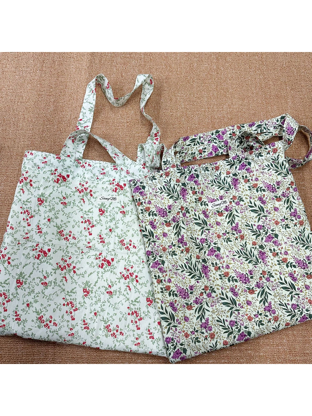 Cosbai - Colorful Floral Art Print Everyday Tote Bag