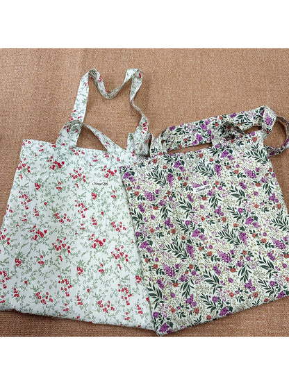 Cosbai - Colorful Floral Art Print Everyday Tote Bag
