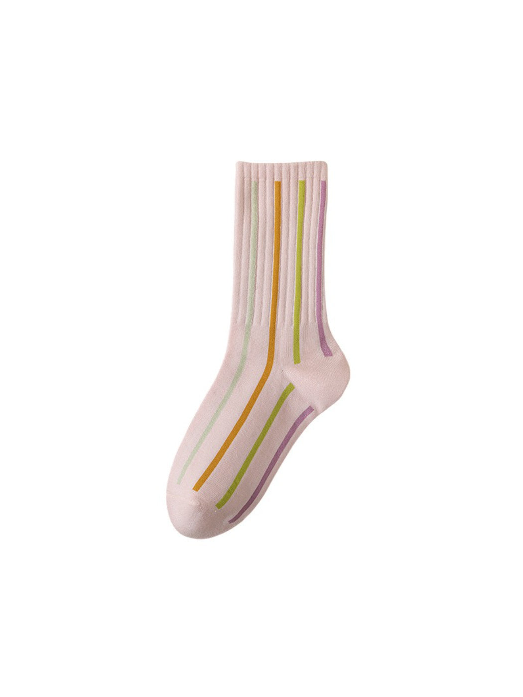 Rufia - Soft Color Stripe Ribbed Crew Socks product image 5