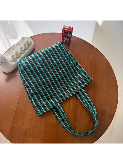 Cosbai - Vintage Grid Everyday Carry Small Tote