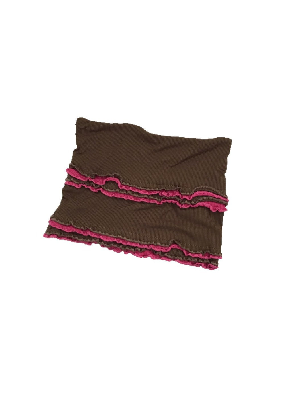 Haila - Layered Contrast Trim Slouchy Beanie