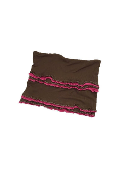 Haila - Layered Contrast Trim Slouchy Beanie