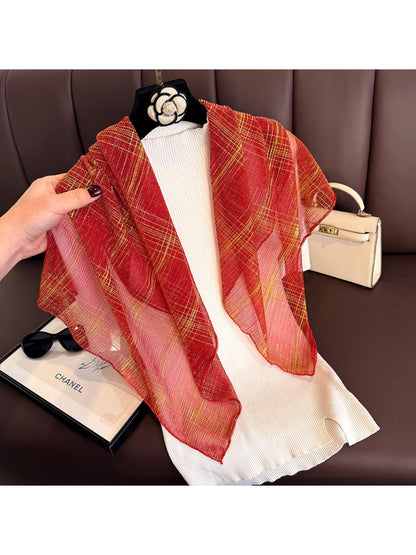 Scarvii - Lightweight Metallic Line Scarf