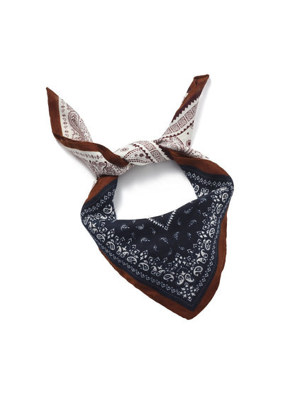 Scarvii - 27'' Paisley Patchwork Square Scarf - Vintage & Elegant