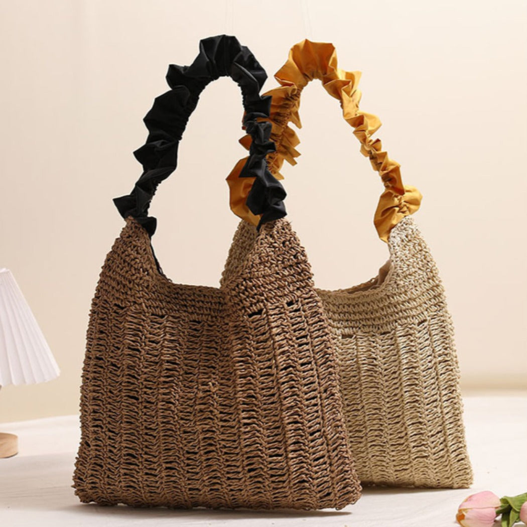 Cosbai - Ruffle Trim Crochet Sling Bag - Vintage & Chic