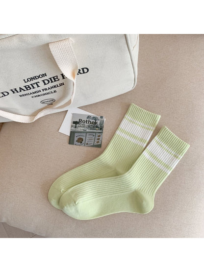 Rufia - Retro Stripe Rib Crew Socks product image 4