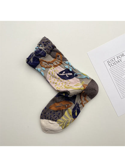 Rufia - Abstract Botanical Crew Socks