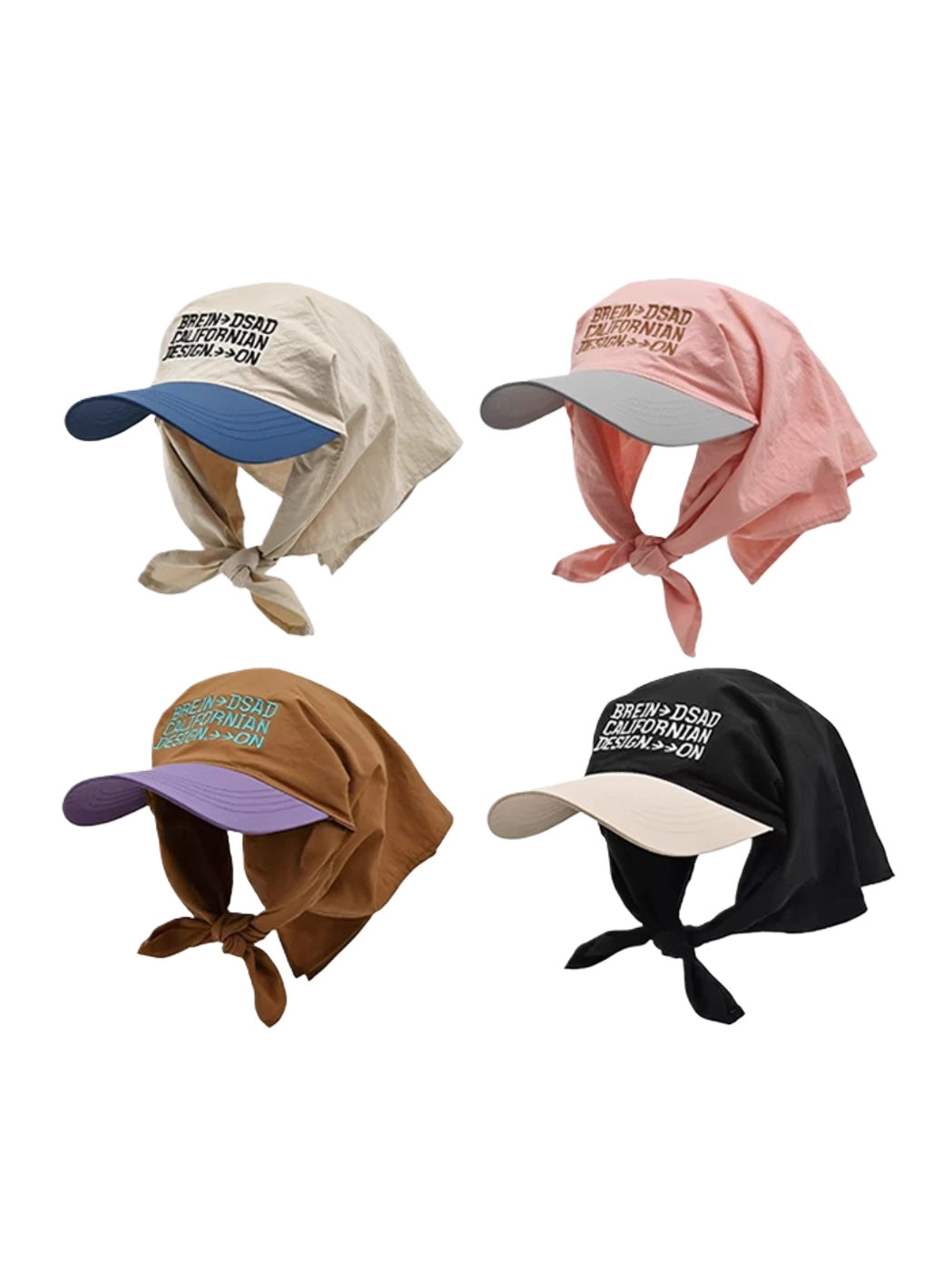 Haila - Contrast Brim Scarf Baseball Cap