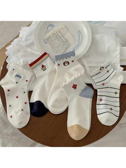 Rufia - Playful Dog Decorative Ankle Socks
