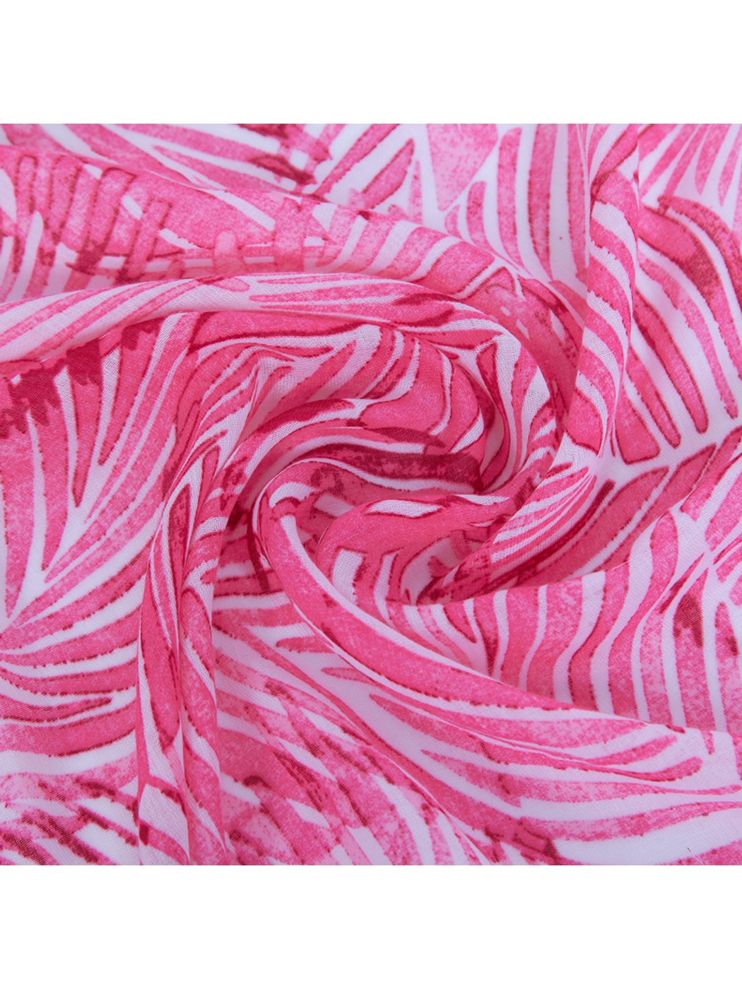 Scarvii - Vacation Style Leaves Printed Fashion Scarf