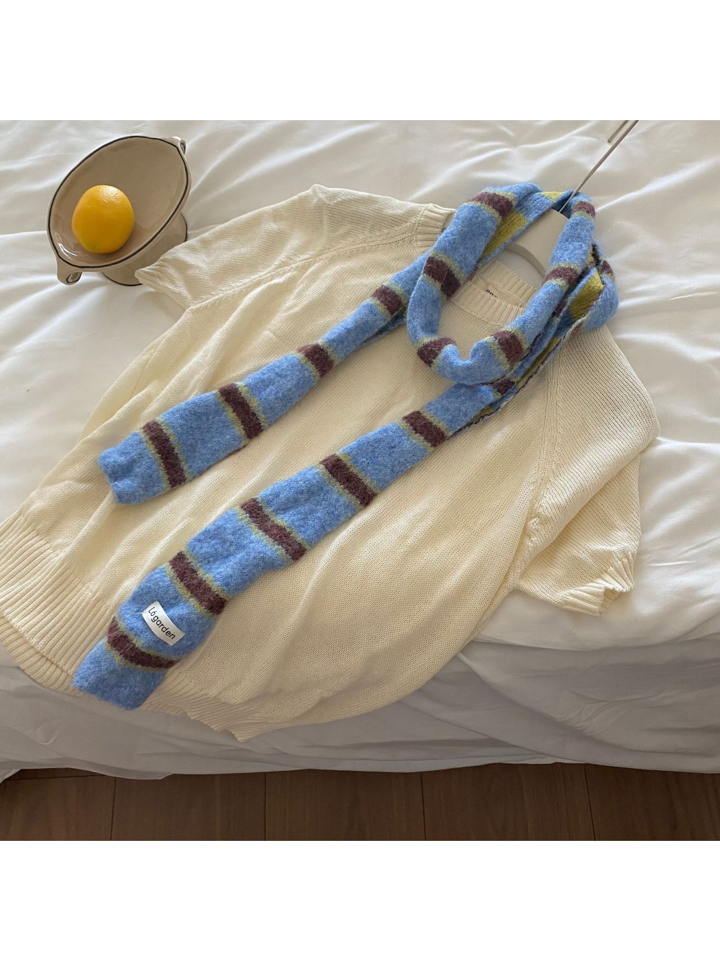 Scarvii - Colorful Striped Knit Skinny Scarf