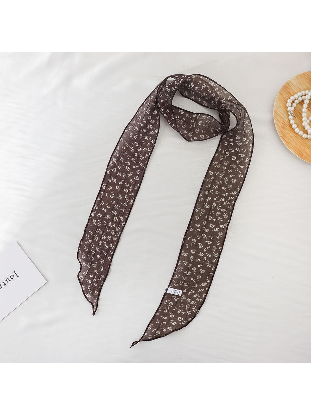 Scarvii - Fresh Floral Long Narrow Scarf