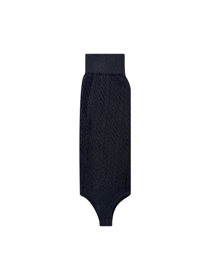 Cozyra - Solid Openwork Stirrup Leg Warmers