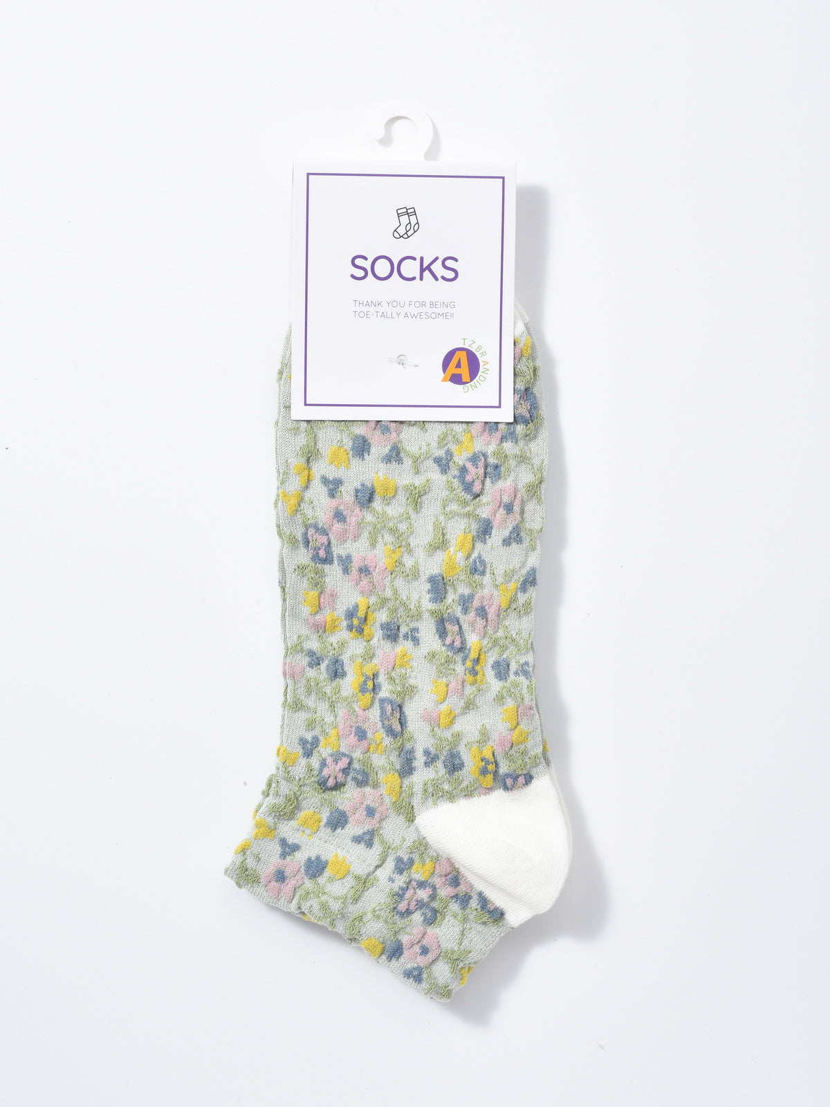 Rufia - 3D Vintage Floral Ankle Socks