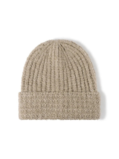 Haila - Textured Ribbed Cuffed Knit Beanie