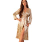Yojams - Elegant Floral Robe Mid-length Loungewear