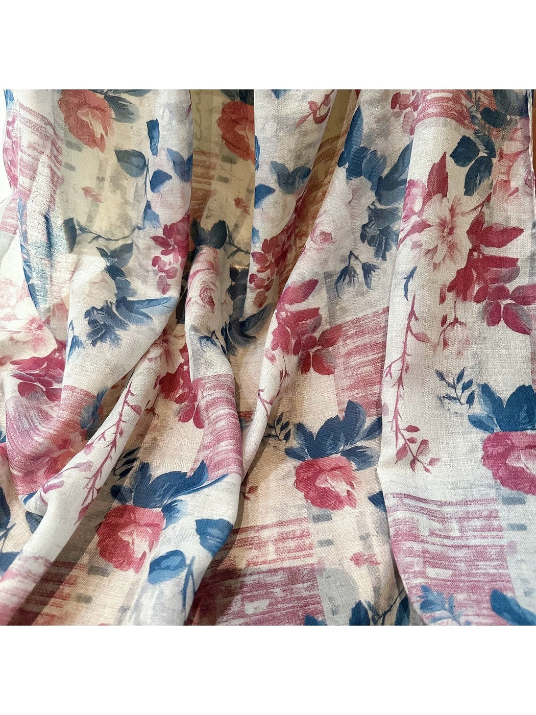 Scarvii - Soft Pink Floral Summer Wrap Scarf