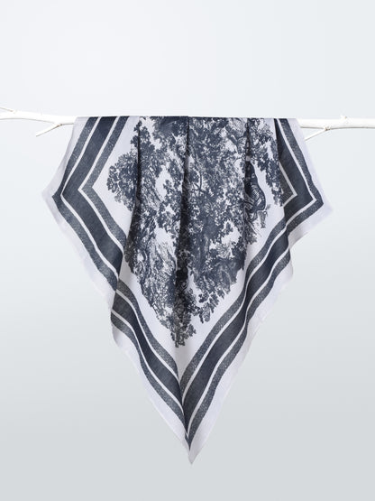 Scarvii - Retro Print Small Square Scarf