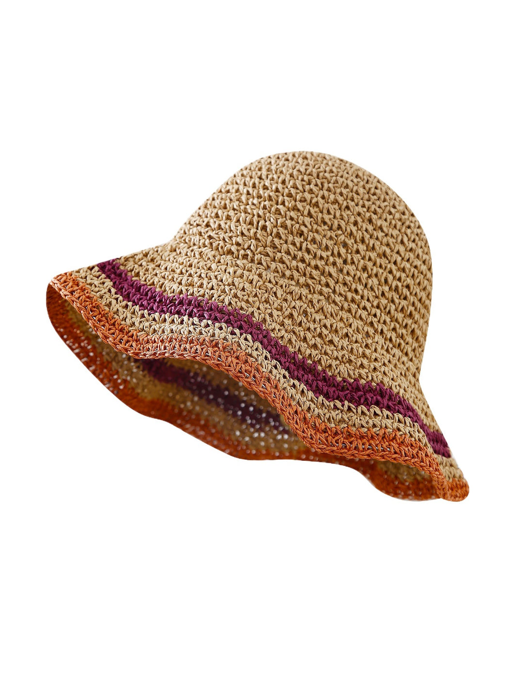 Haila - Contrast Stripe Knit Bucket Hat