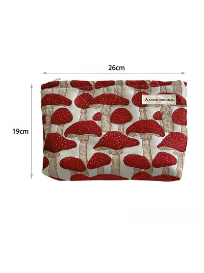 Cosbai – Canvas Mushroom Travel Makeup Bag