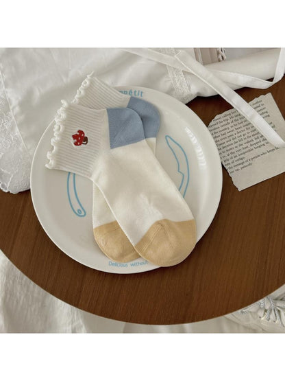 Rufia - Playful Dog Decorative Ankle Socks