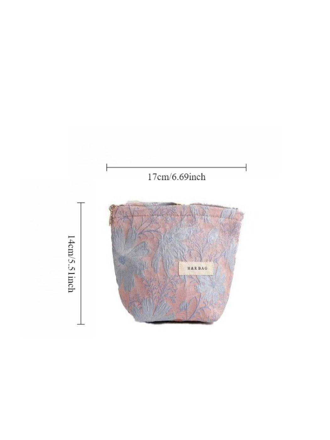 Cosbai -  Elegant Cosmetic Bag with Floral Patterns