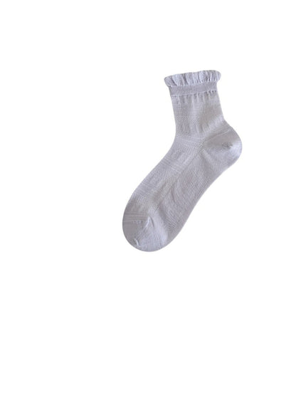 Rufia - Solid Ruffle Trim Crew Socks product image 5