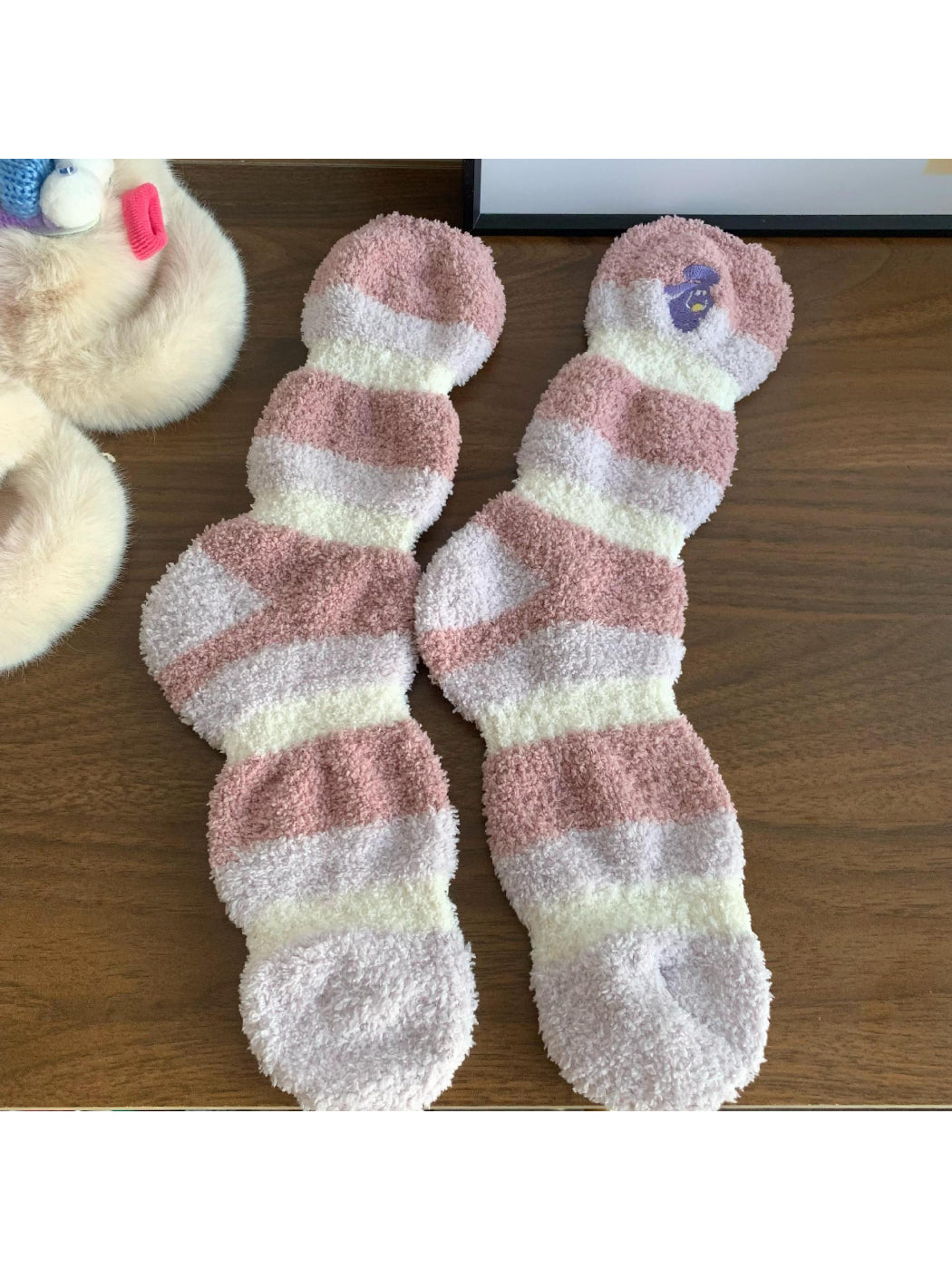 Rufia - Womens Winter Coral Fleece House Socks