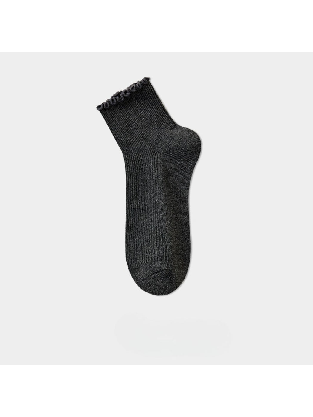 Rufia - Clean Ribbed Neutral Crew Socks