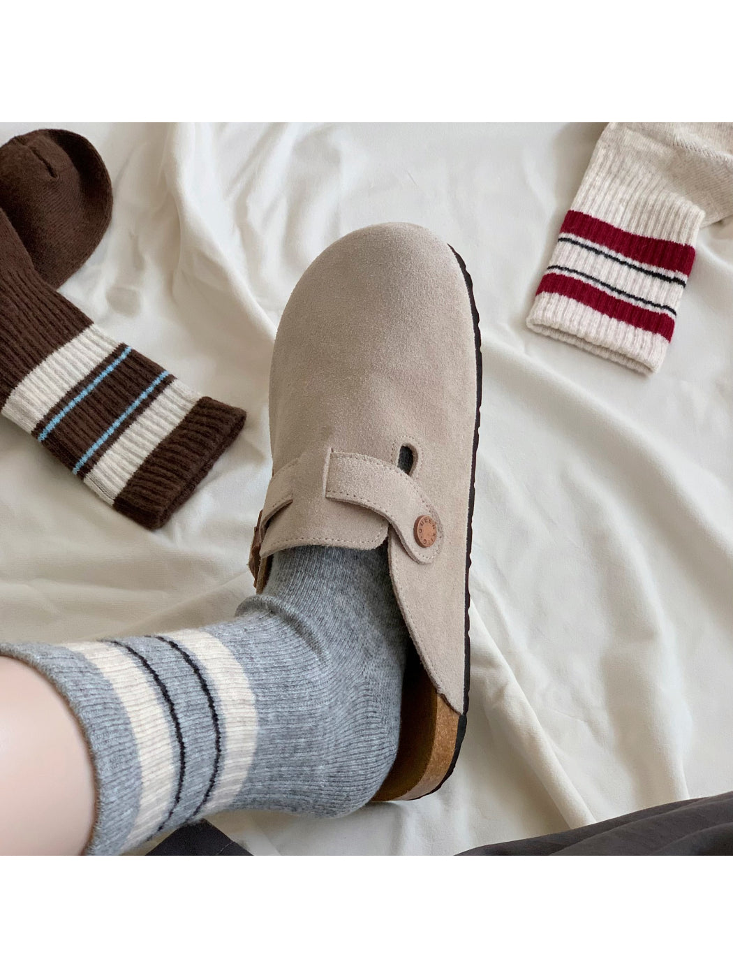 Rufia - Classic Collegiate Stripe Crew Socks